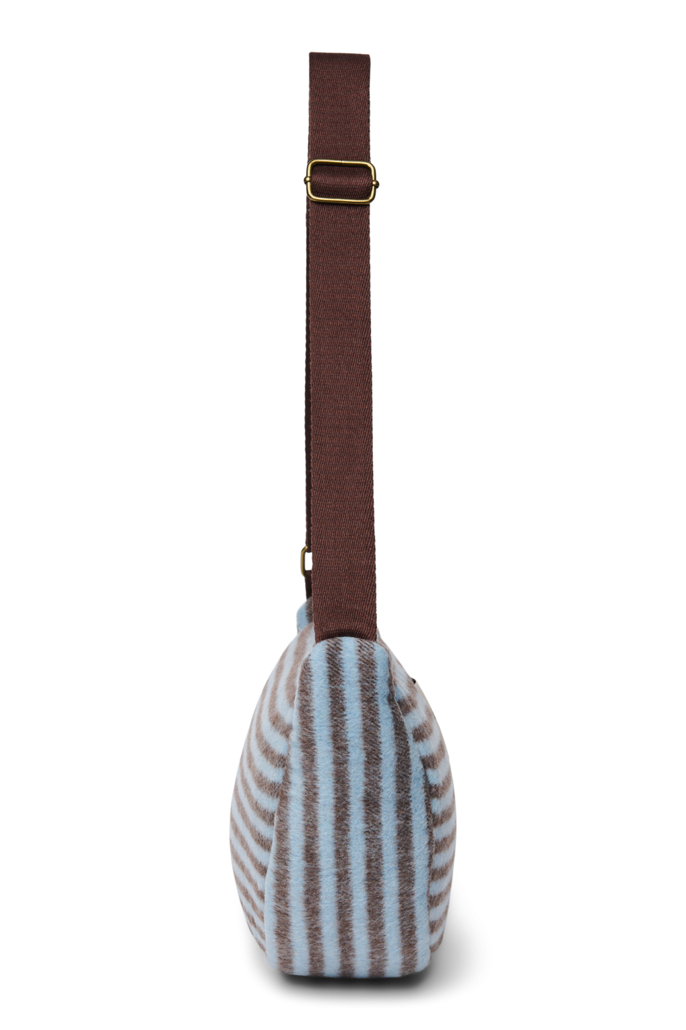 Stripy Wool Fanny Pack | Lichtblauw / Bruin