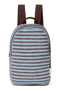 Stripy Wool Mini Backpack | Light Blue / Brown