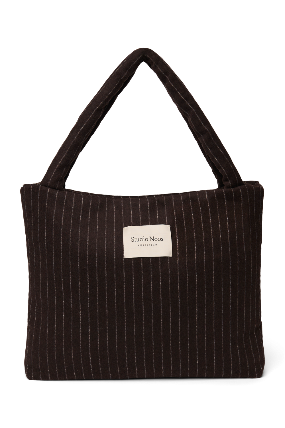 Flannel Chalkstripe Mom Bag | Brown