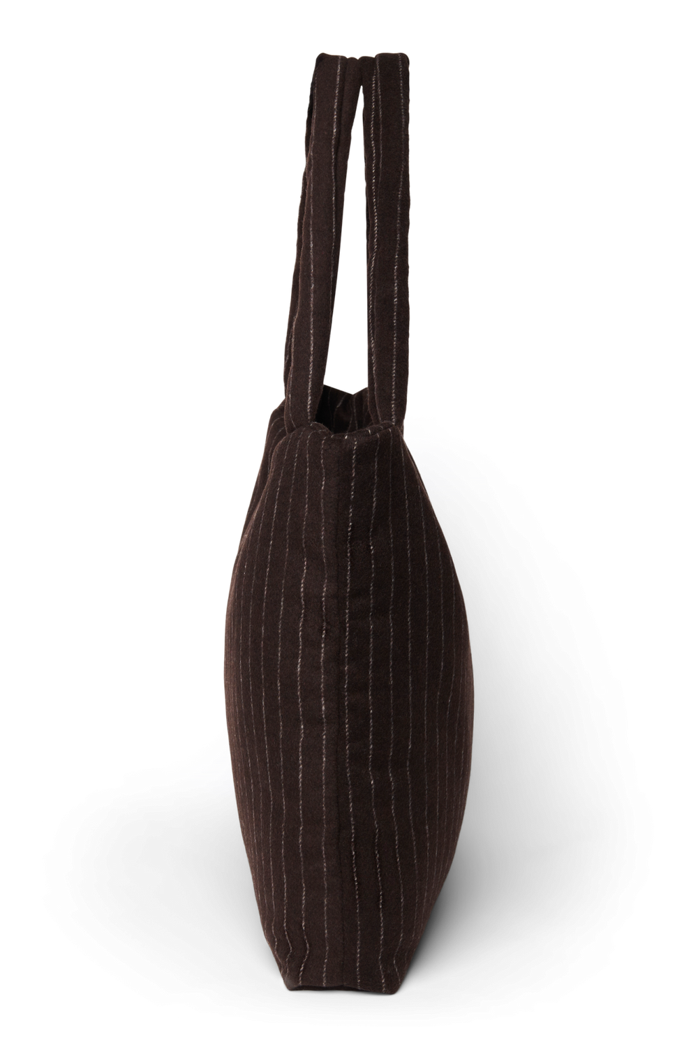 Flannel Chalkstripe Mom Bag | Brown