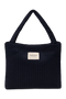 Flannel Chalkstripe Mom Bag | Dark Blue