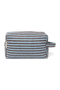 Stripy Wool Toiletry Bag | Light Blue / Brown