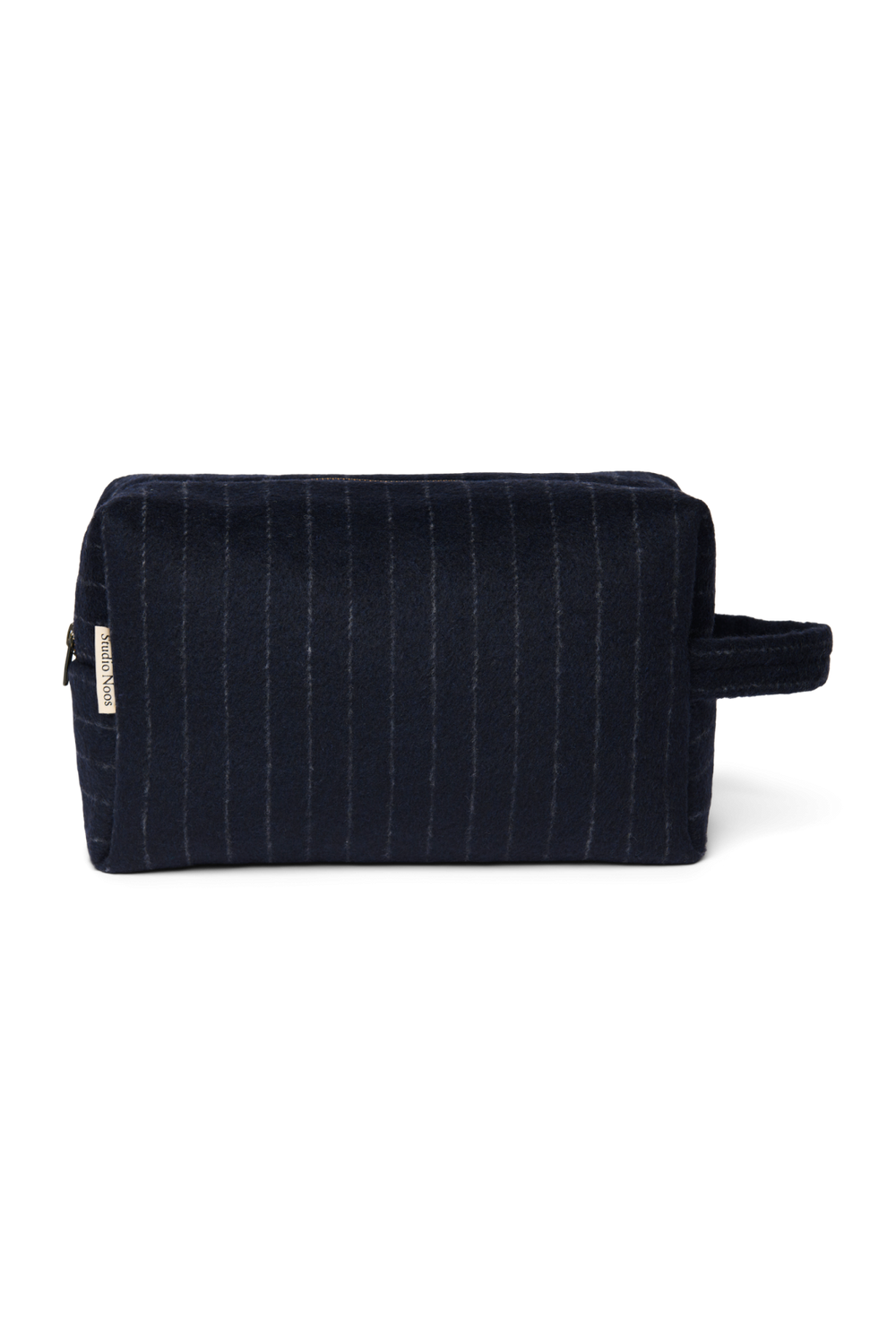 Flannel Chalkstripe Toiletry Bag | Dark Blue