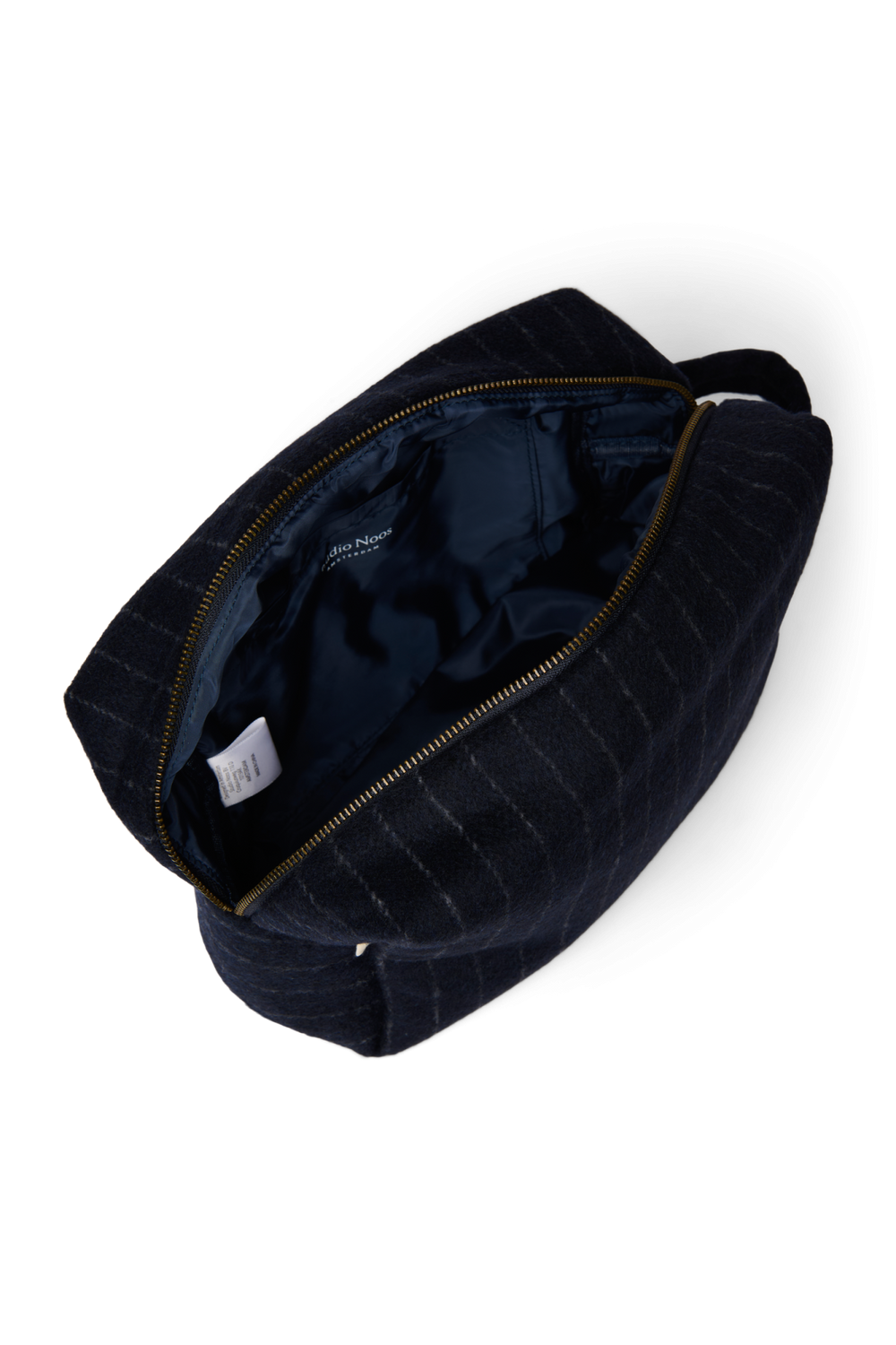 Flannel Chalkstripe Toiletry Bag | Dark Blue