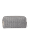 Flannel Chalkstripe Pouch | Light Grey