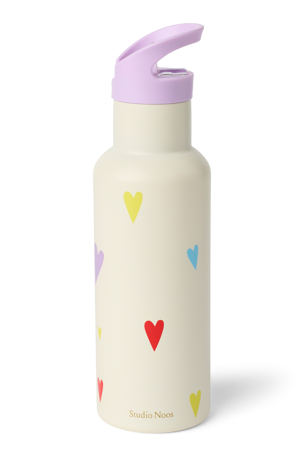 Stainless Steel Bottle 500ML | White Multicolor Hearts