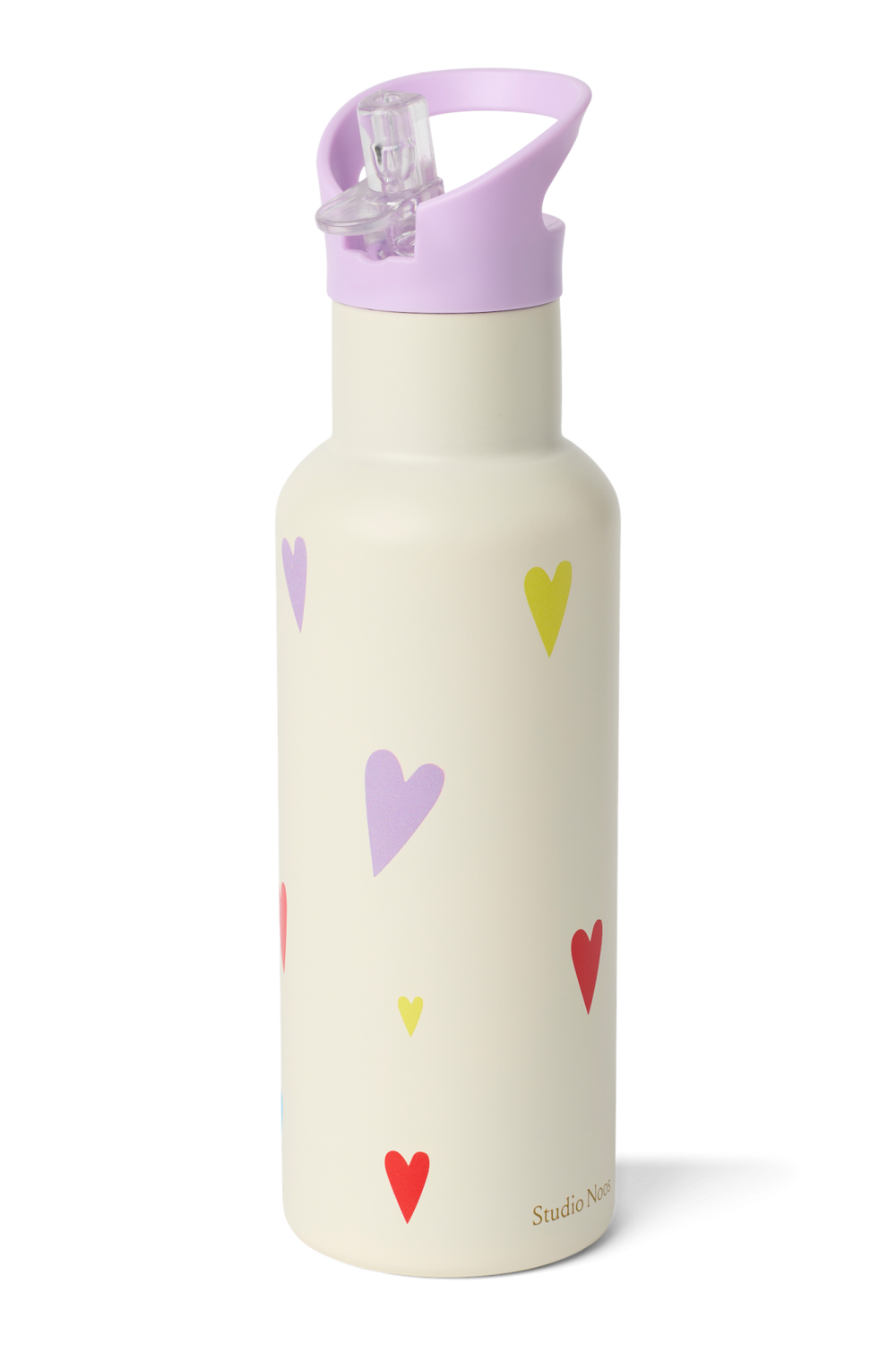 Stainless Steel Bottle 500ML | White Multicolor Hearts