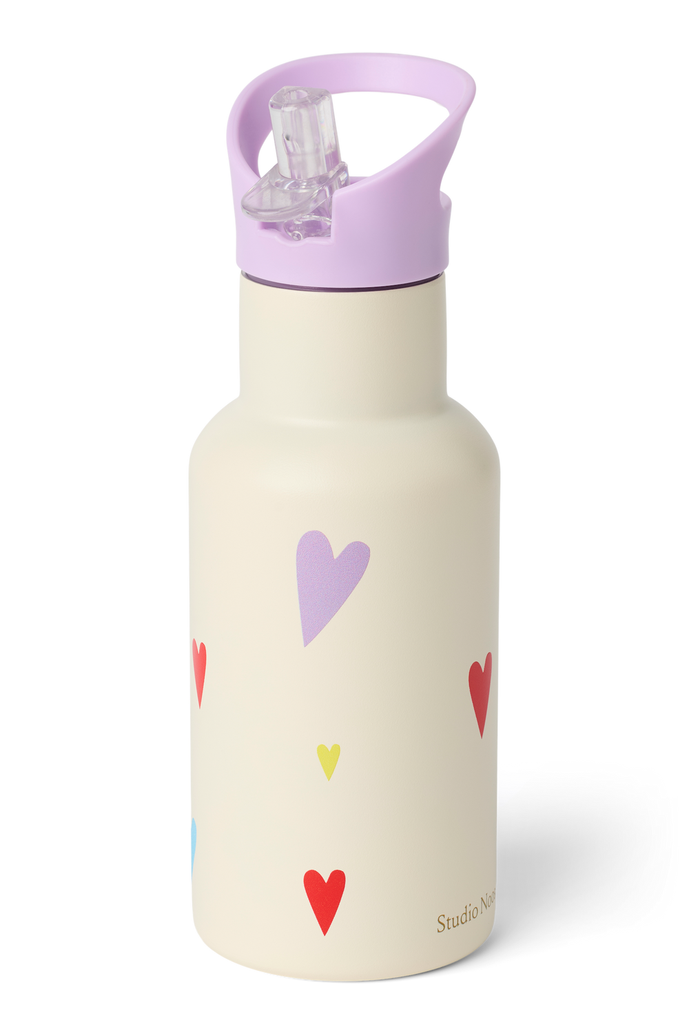 Stainless Steel Bottle 350ML | White Multicolor Hearts