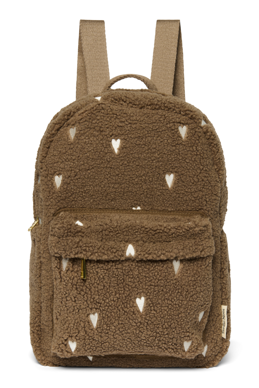Teddy Midi Backpack | Brown Hearts