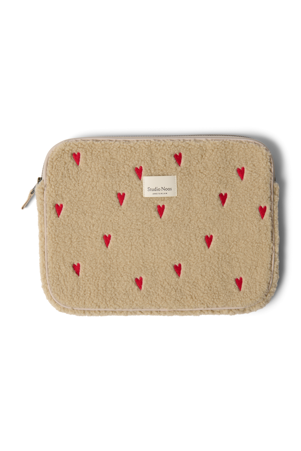 Teddy-Laptophülle 13 Inch | Ecru Hearts