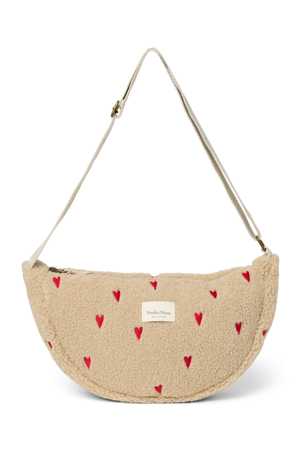 Ecru Teddy Hearts Adult Fanny Pack
