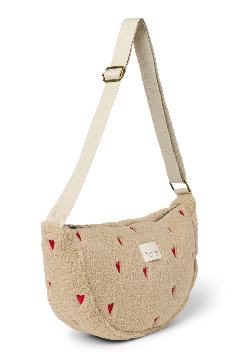 Ecru Teddy Hearts Adult Fanny Pack