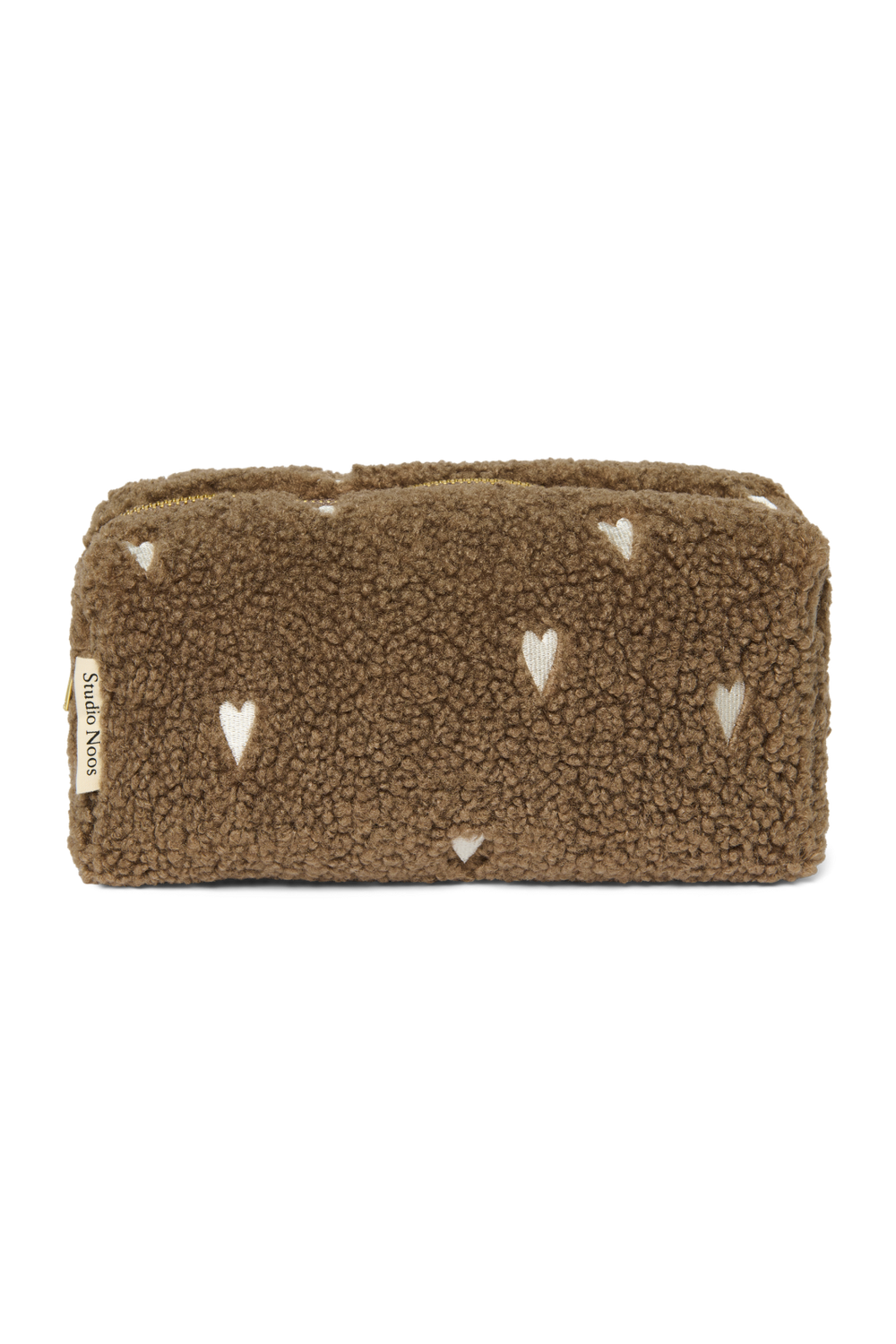 Teddy Pouch | Brown Hearts