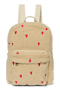 Ecru Hearts Teddy Midi Rugzak