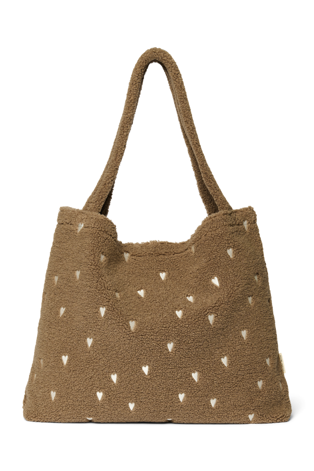Teddy Mom Bag | Brown Hearts