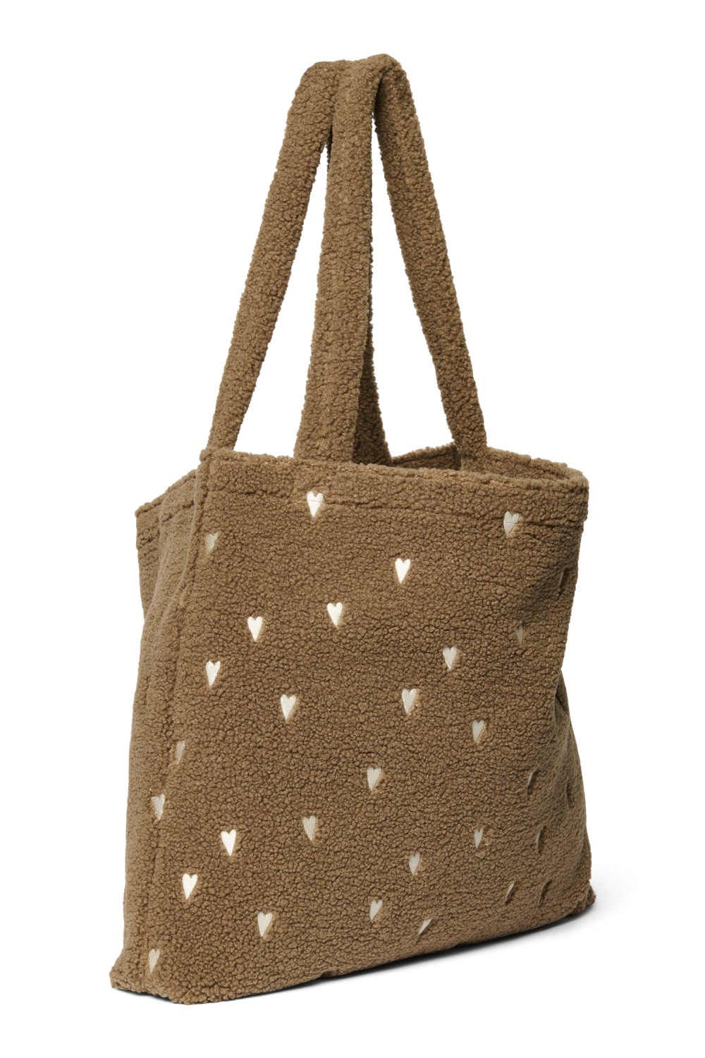 Teddy Mom Bag | Brown Hearts