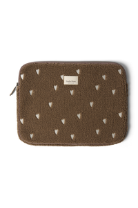Brown Hearts Teddy Laptop Sleeve 15 Inch
