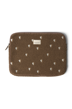 Teddy Pochette Pour Ordinateur Portable 15 Inch | Brun Hearts