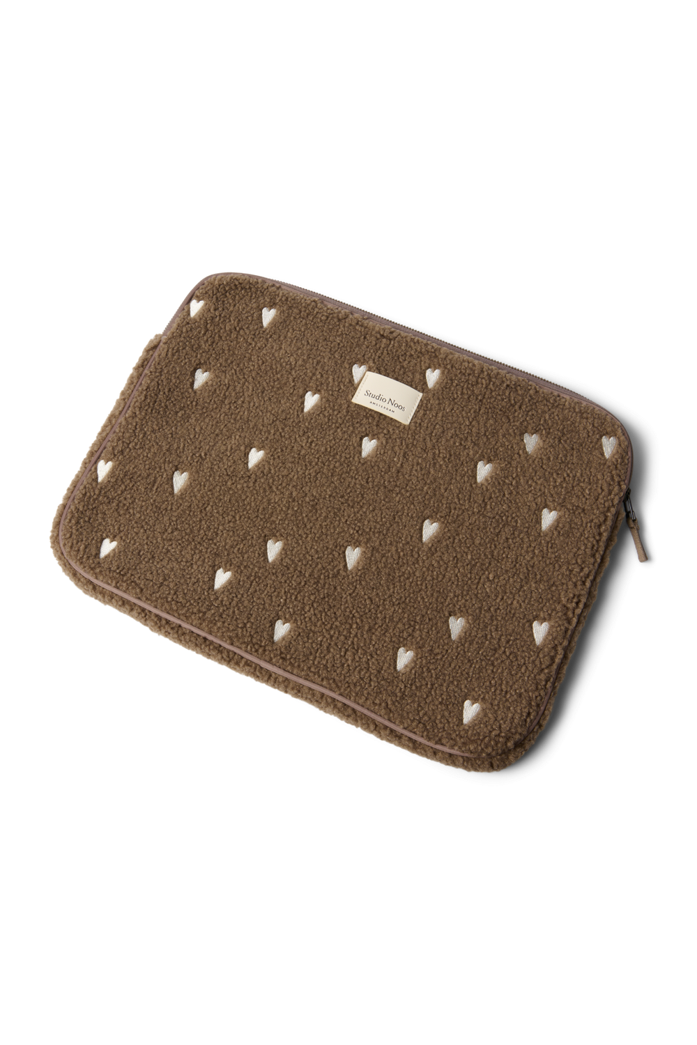 Teddy Laptop Hoes 15 Inch | Brown Hearts