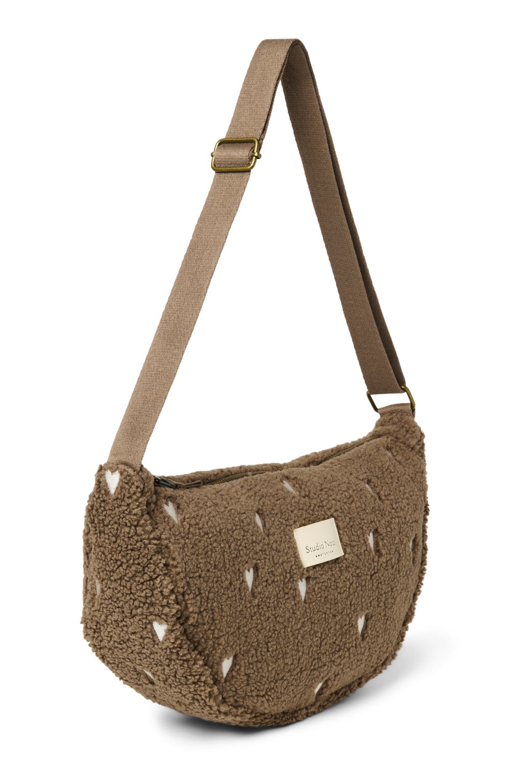 Teddy Adult Fanny Pack | Brown Hearts