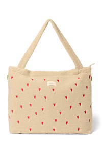Écru Hearts Teddy Sac à langer