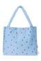 Lichtblauwe Hearts Puffy Mom Bag
