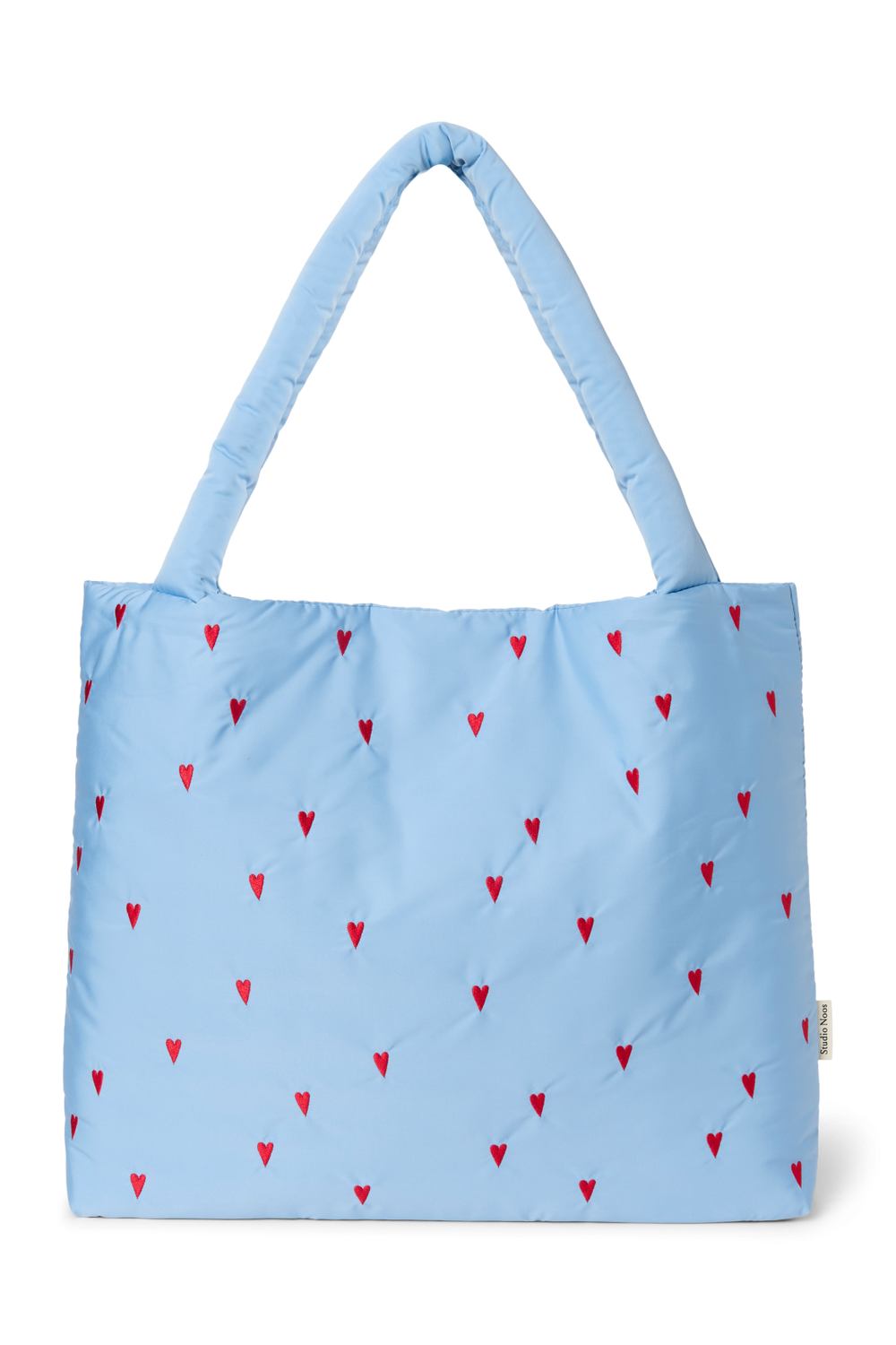 Lichtblauwe Hearts Puffy Mom Bag
