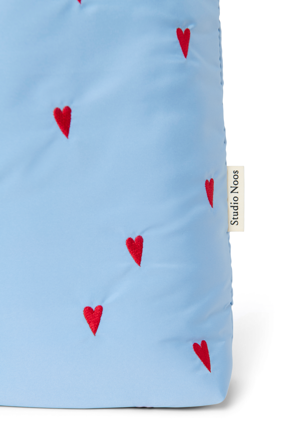 Lichtblauwe Hearts Puffy Mom Bag