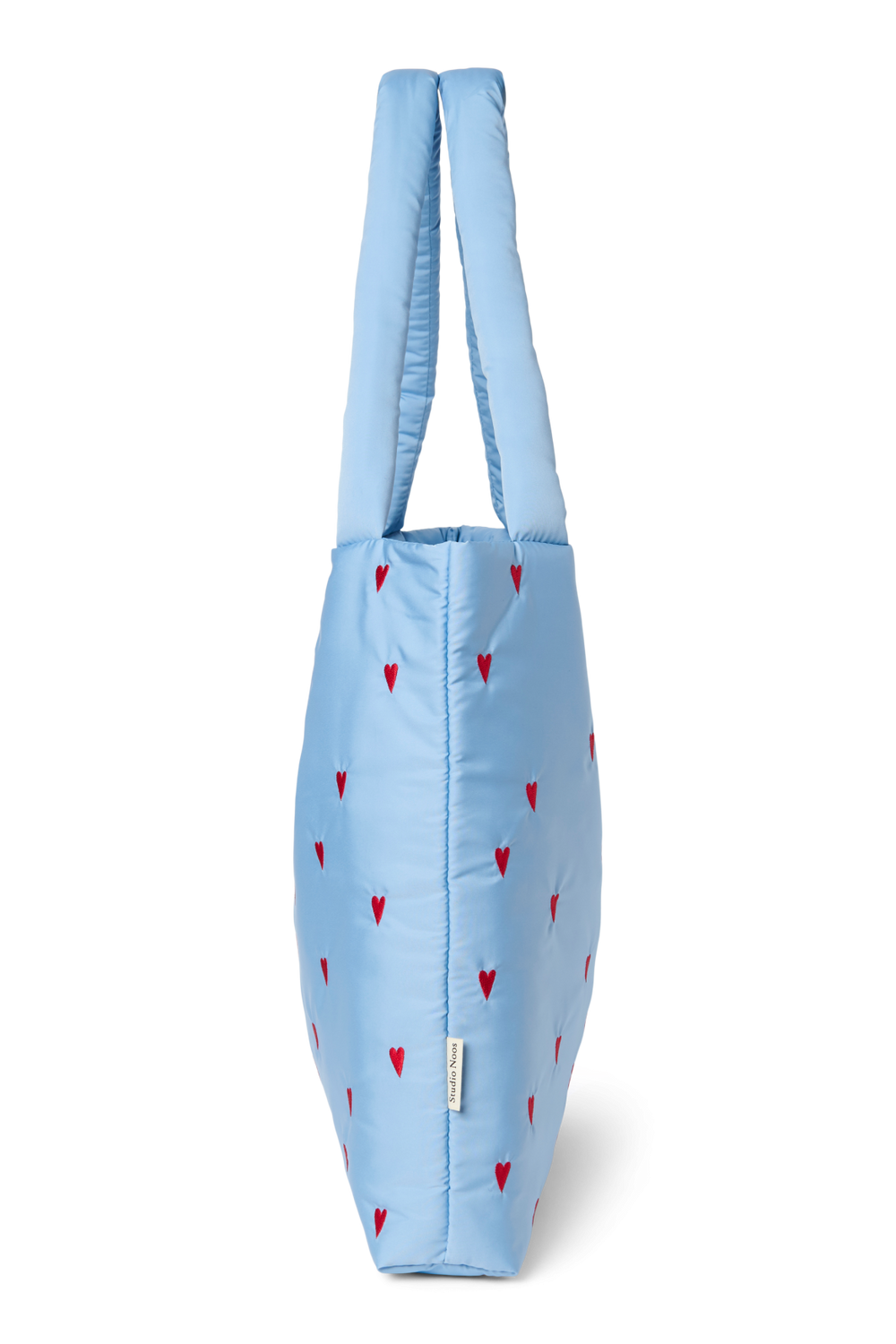 Lichtblauwe Hearts Puffy Mom Bag