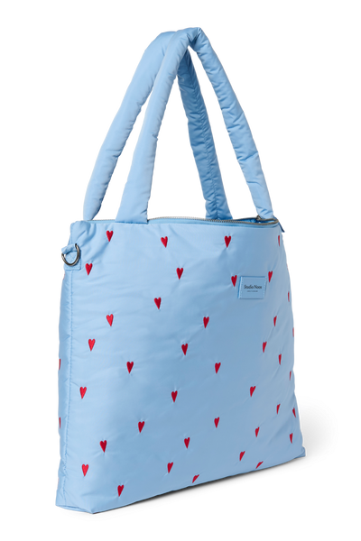 Lichtblauwe Hearts Puffy Luiertas