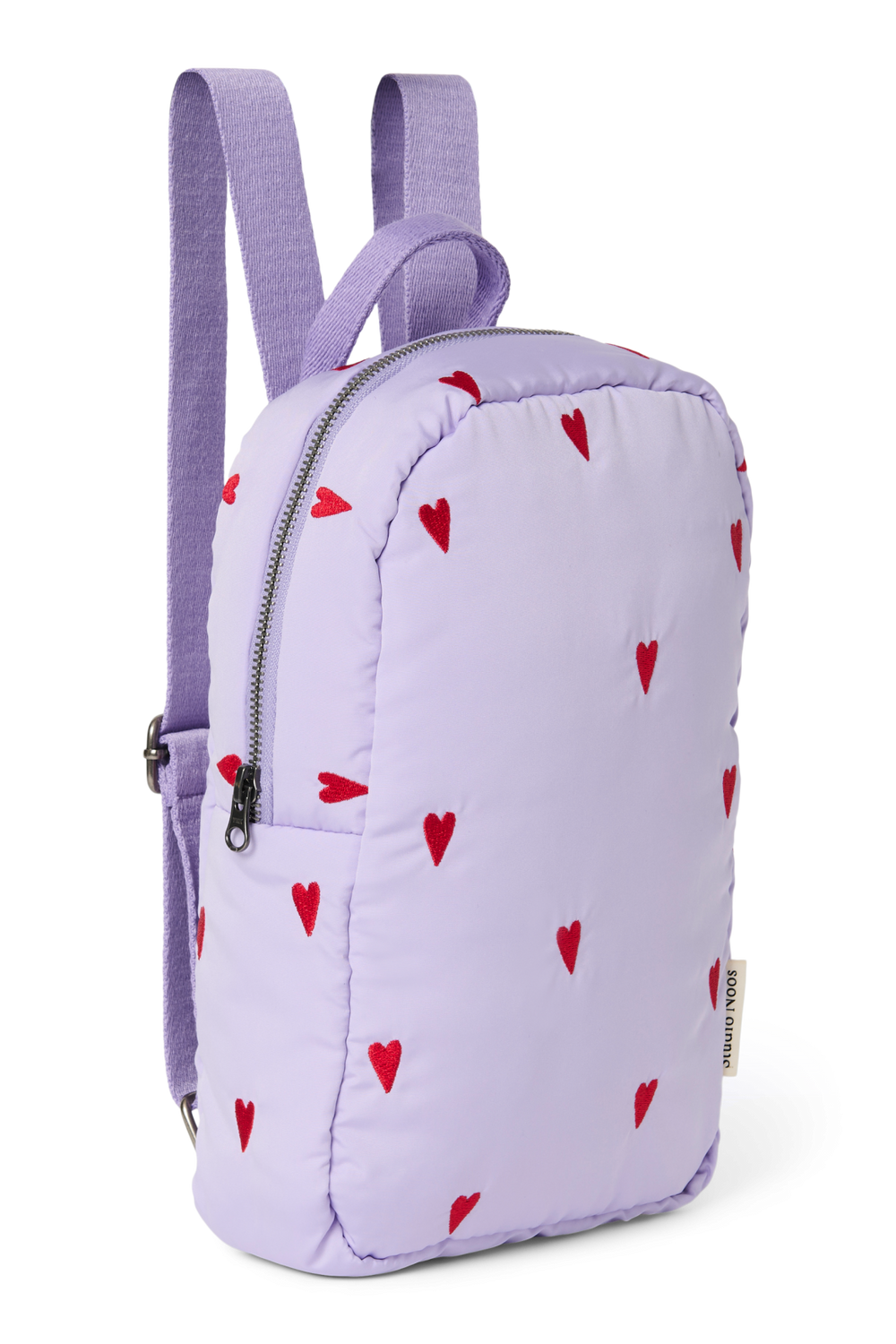 Lila Hearts Puffy Mini-Rucksack
