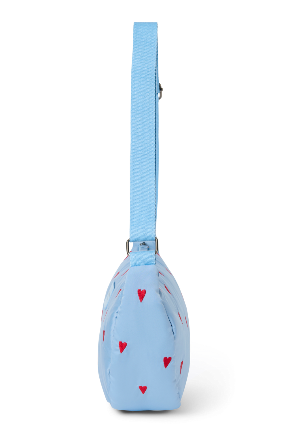 Puffy Adult Fanny Pack | Light Blue Hearts