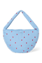 Puffy Cross Body Bag | Light Blue Hearts