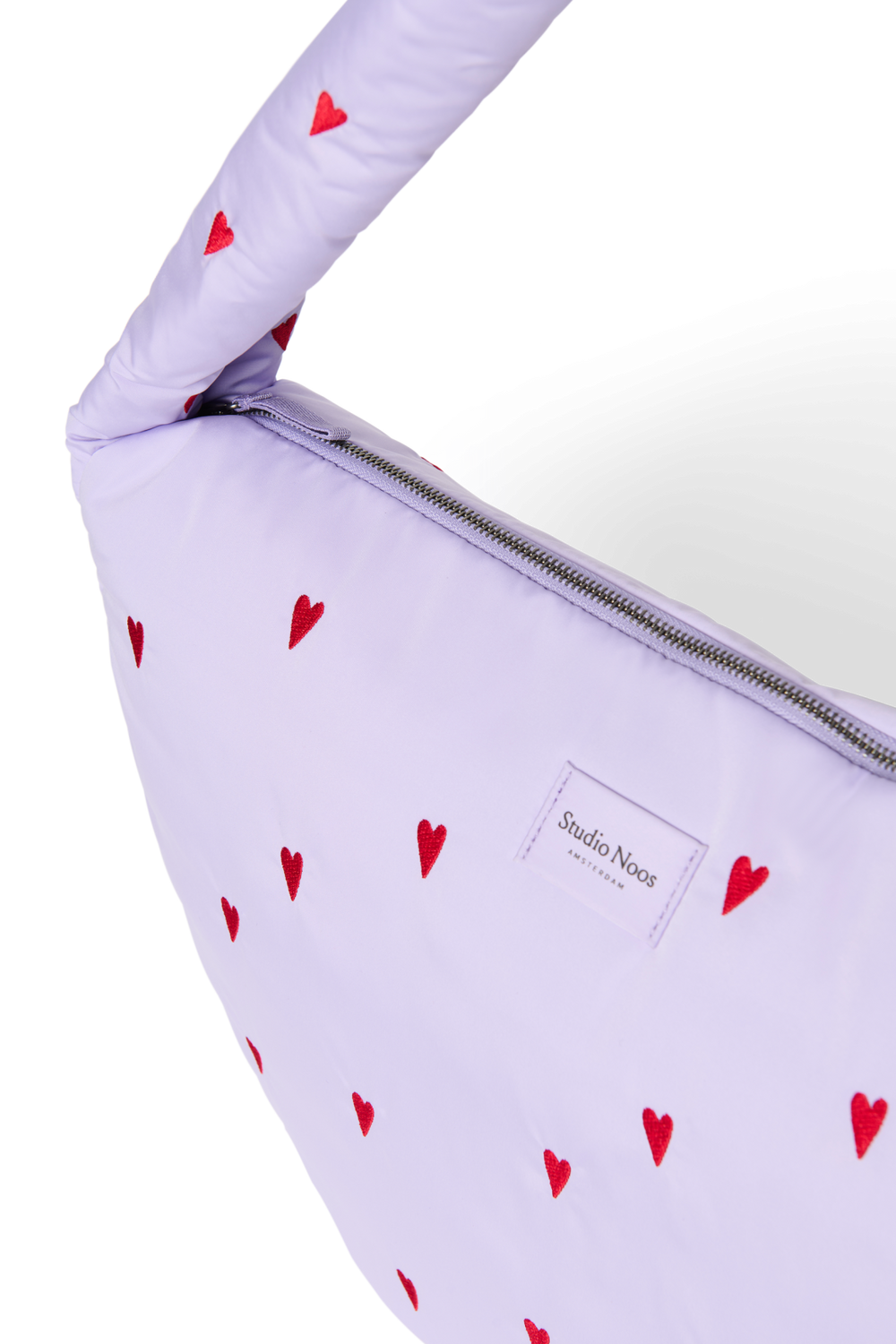 Lila Hearts Puffy-Umhängetasche