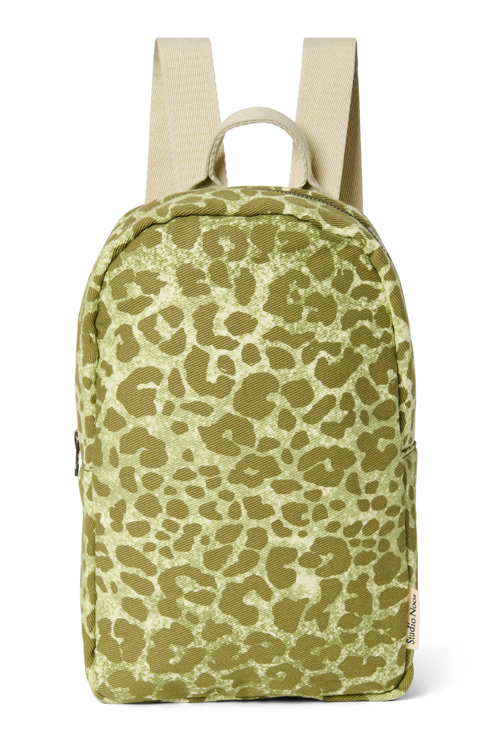 Cotton Mini Backpack | Green Leopard