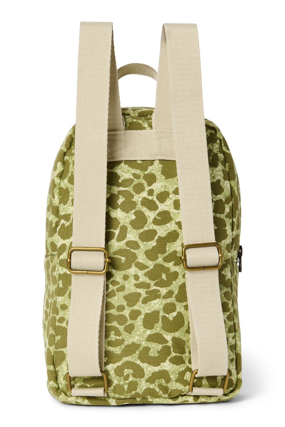 Cotton Mini Backpack | Green Leopard