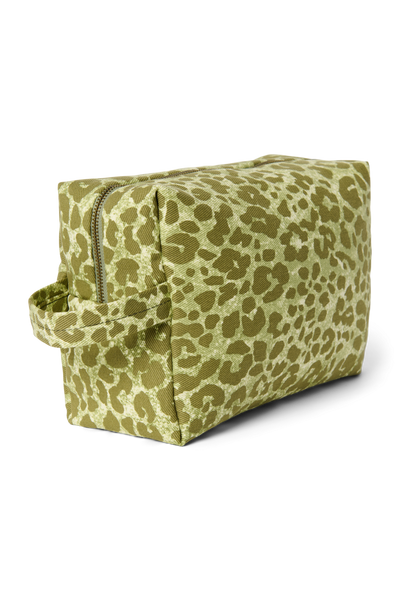 Green Leopard Trousse de Toilette en Coton