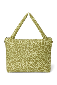 Green Leopard Cotton Diaper Bag