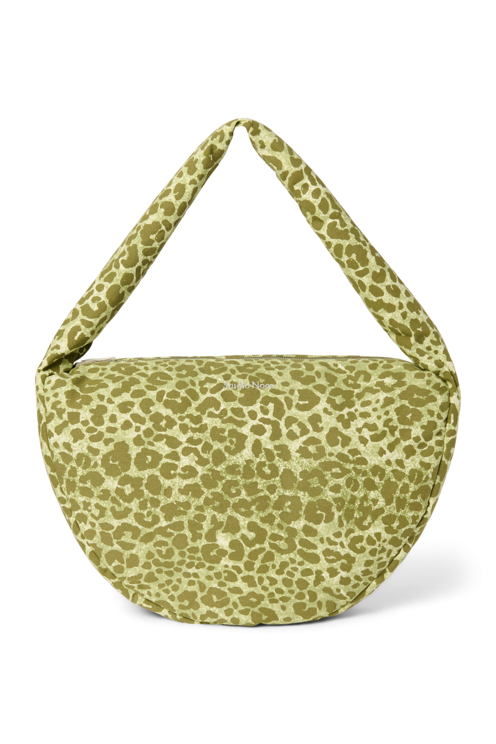Cotton Cross Body Bag | Green Leopard