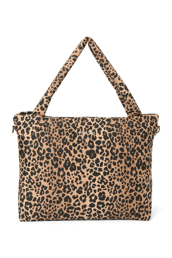 Cotton Diaper Bag | Brown Leopard