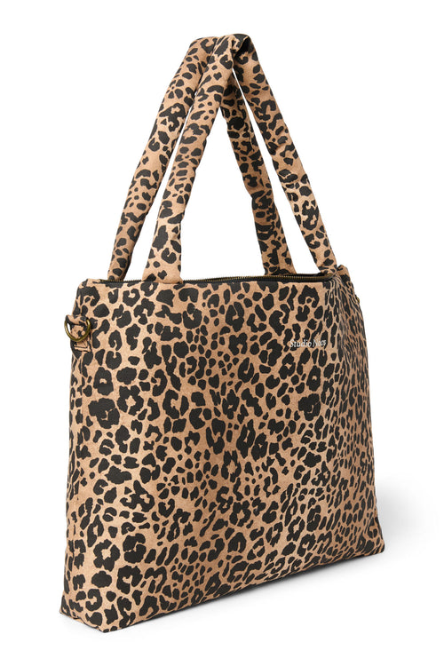 Brown Leopard Cotton Sac à langer