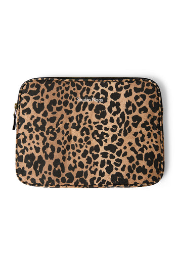 Cotton Laptop Hoes 13 Inch | Brown Leopard