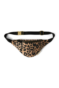 Brown Leopard Cotton Mini-Gürteltasche