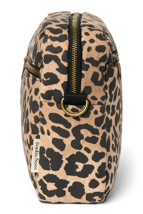 Brown Leopard Cotton Organisateur De Poussette