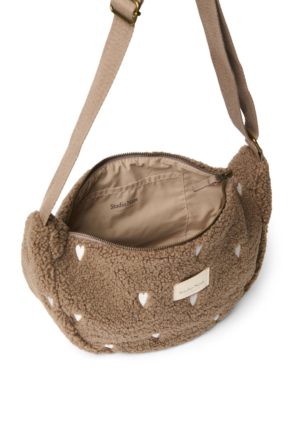 Teddy Adult Fanny Pack | Brown Hearts