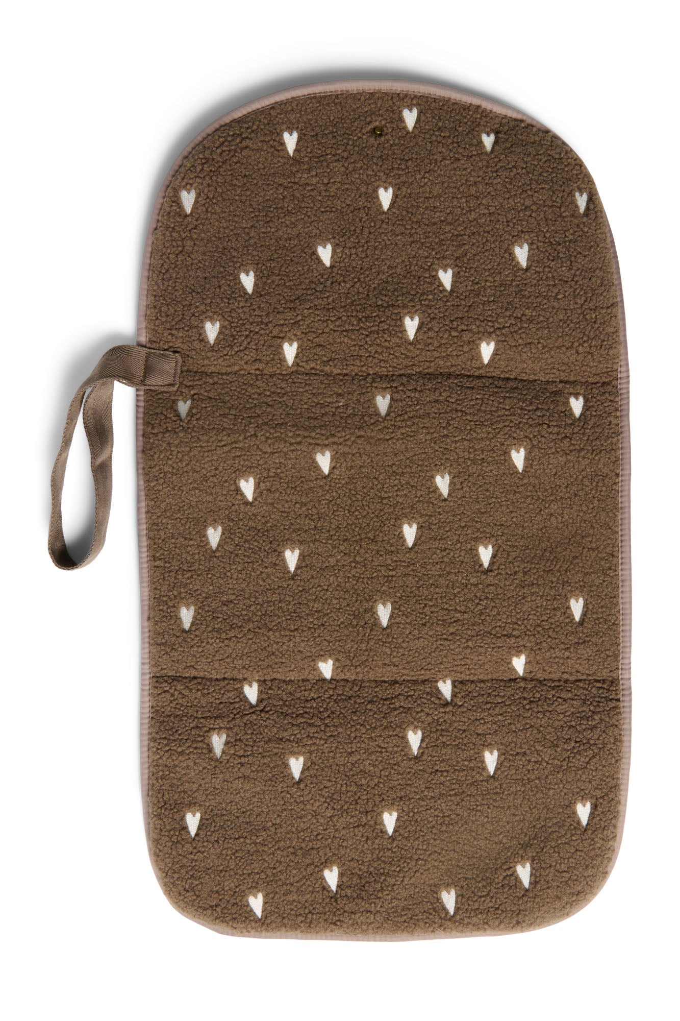 Teddy Hearts Changing Mat | Brown Hearts