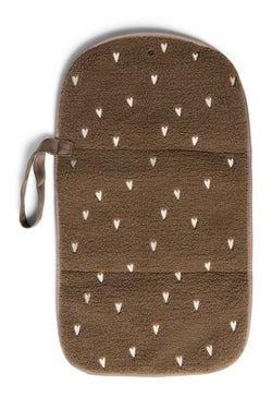 Teddy Hearts Changing Mat | Brown Hearts