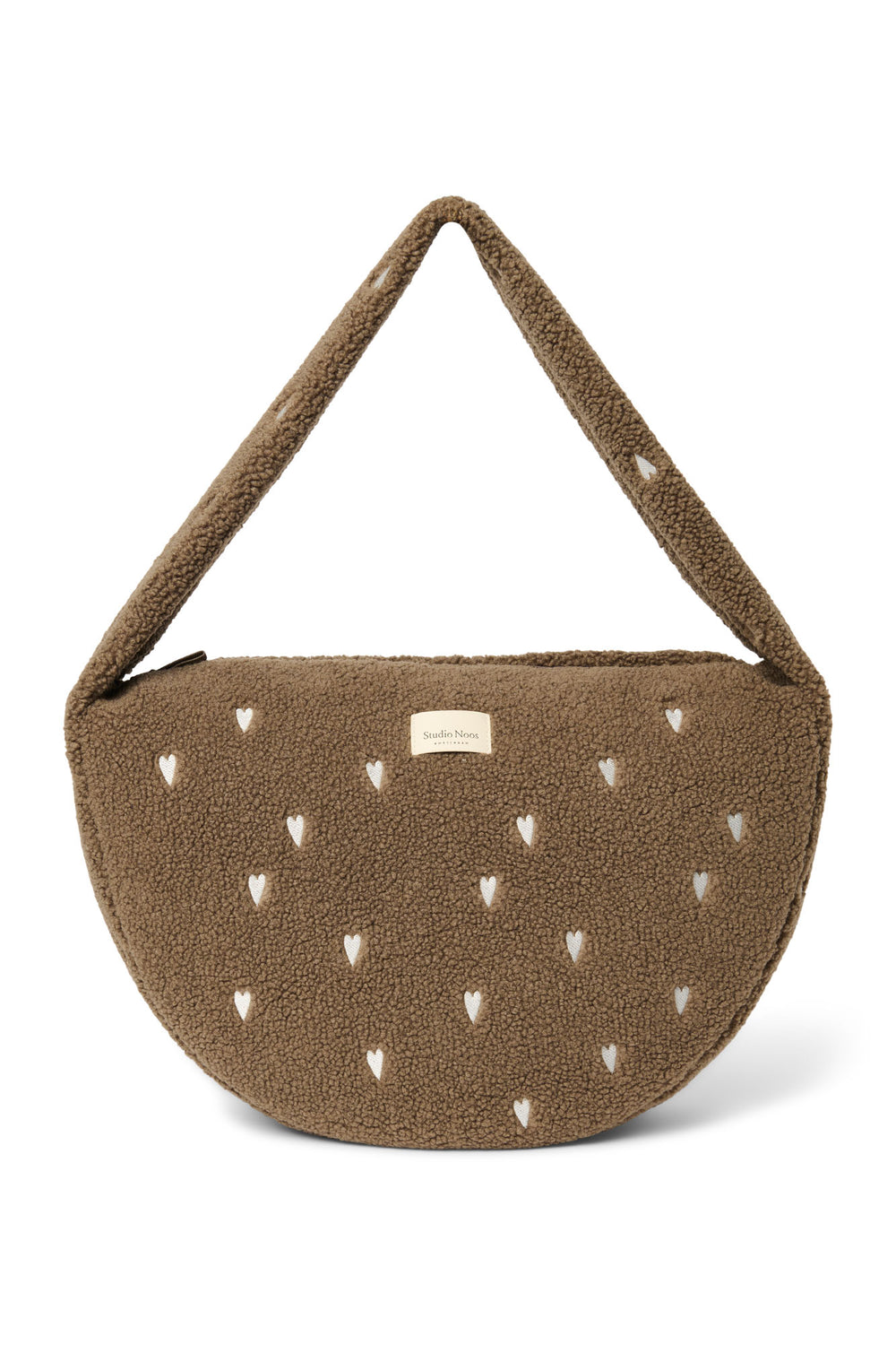 Teddy Cross Body Bag | Brown Hearts