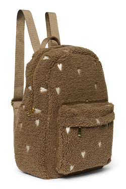 Teddy Midi Rugzak | Brown Hearts