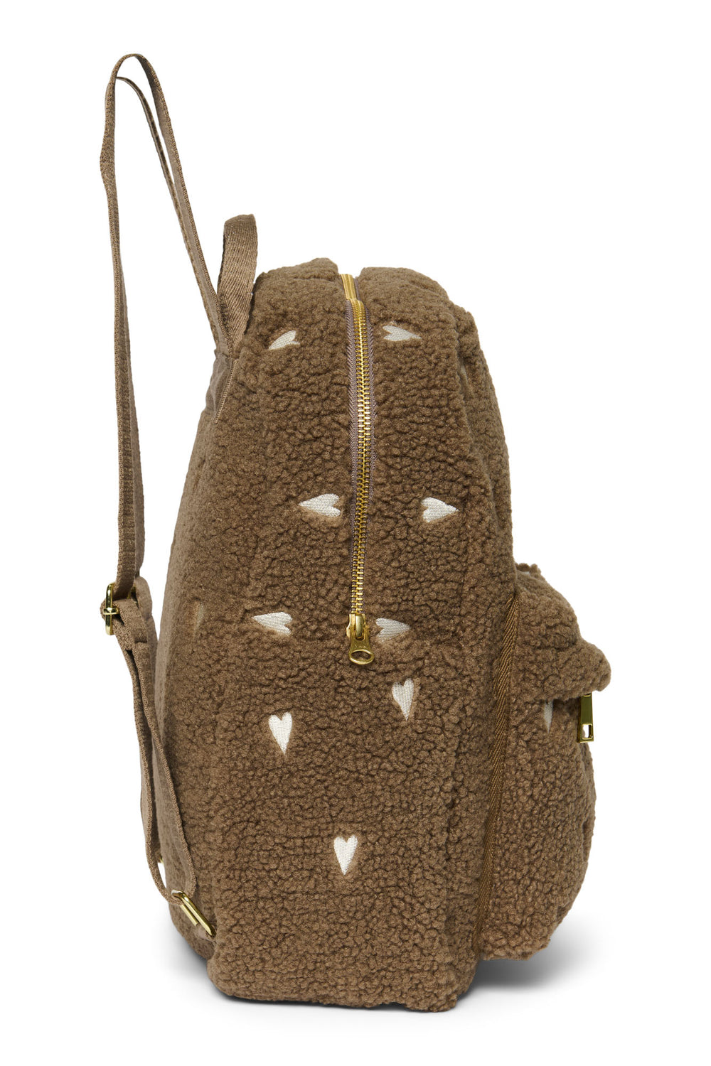 Teddy Midi Rugzak | Brown Hearts